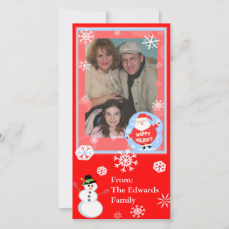 Noël souhaite le carte photo de famille