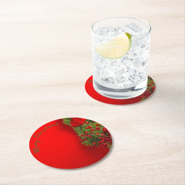 Noël sous-verre en papier (En situation)
