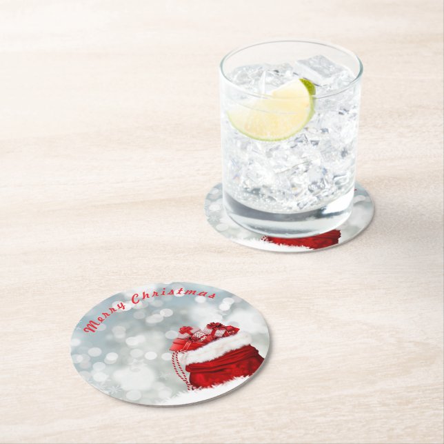 Noël sous-verre en papier (En situation)
