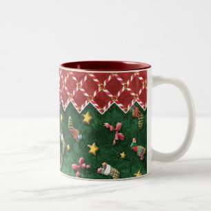 Noël stockant la tasse de café de rayure de sucre