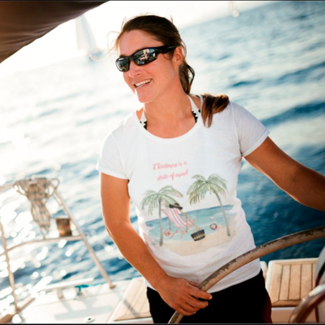 Noël sur la plage est encore Noël T-shirt (Créateur téléchargé)
