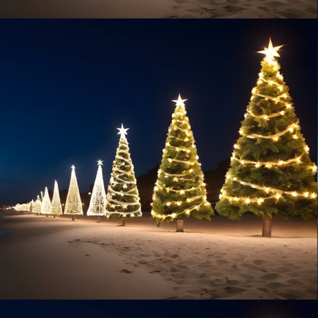 Noël sur la plage Jeu de couverture (On The Beach Christmas Tree Throw Blanket!)