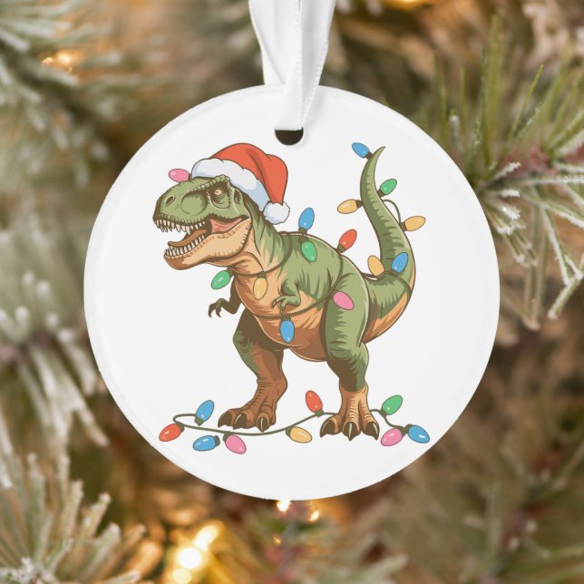 Noël T Rex Dinosaur Xmas Dino Tyrannosaurus (Arbre)