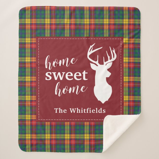 Noël Tartan Clan Buchanan Plaid Home Sweet (Devant)