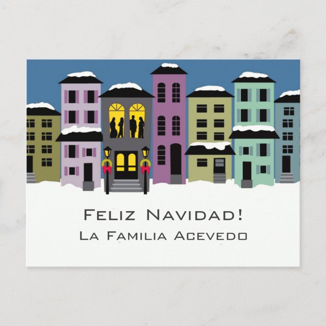 Noël Town ~ Carte Postale Moderne (Devant)