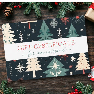 NOËL TREE BUSINESS CERTIFICACACE cadeau pour vous