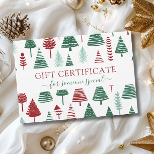 NOËL TREE BUSINESS CERTIFICACACE cadeau pour vous
