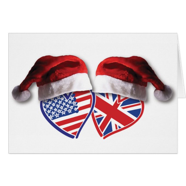 Noël UK USA Hearts (Devant horizontal)