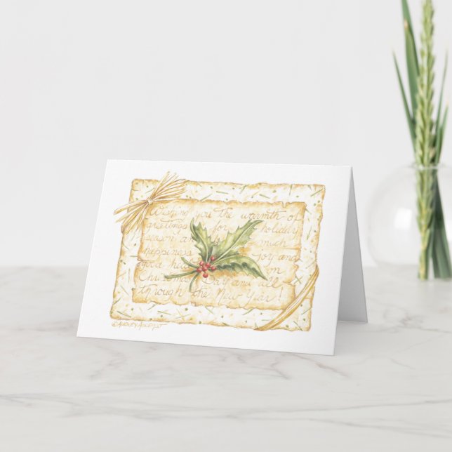 Noël Un Cadeau Carte De Titulaire D'Argent Enfermé (Devant)