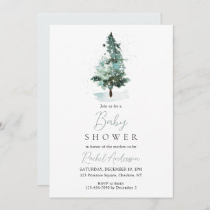 Noël Vacances d'hiver Baby shower Invitation