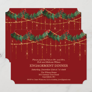 Noël Vacances Fiançailles Dîner Invitation