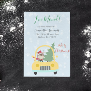 Noël Vacances J'ai déménagé Faire-part