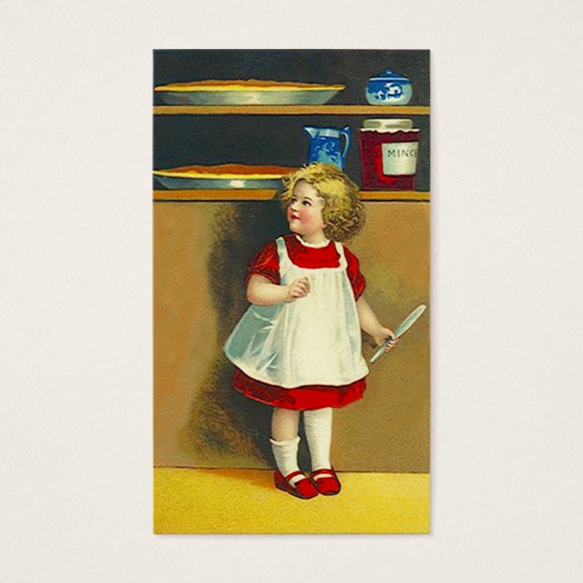 NOËL VACANCES PANIER CADEAU CARTE TAG MINCE PIE (Devant)