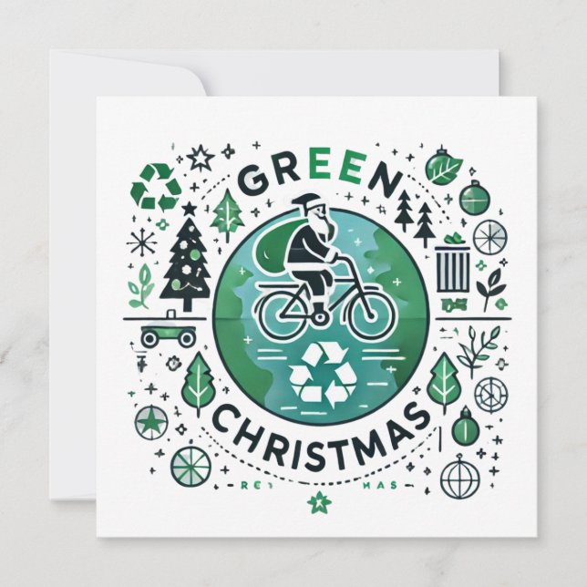 Noël vert - Père Noël et design de recyclage (Devant)