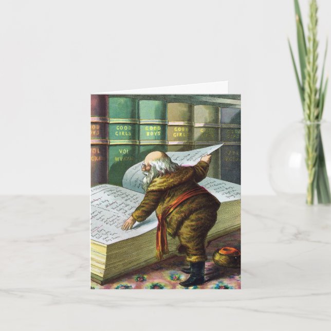 Noël victorien vintage, Père Noël Merci (Devant)