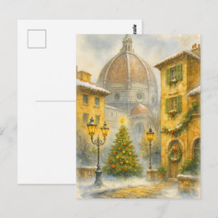 Noël vintage à Florence Italie Carte Postale Rétro