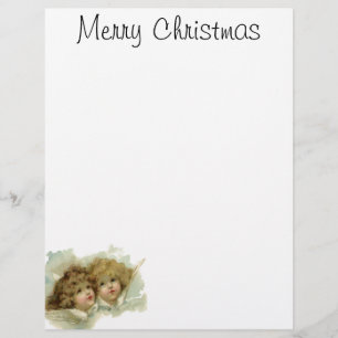 Noël vintage, Anges victoriens dans les nuages