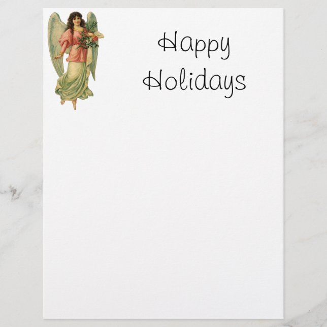 Noël Vintage, Antique Ancien Ange Victorien (Devant)