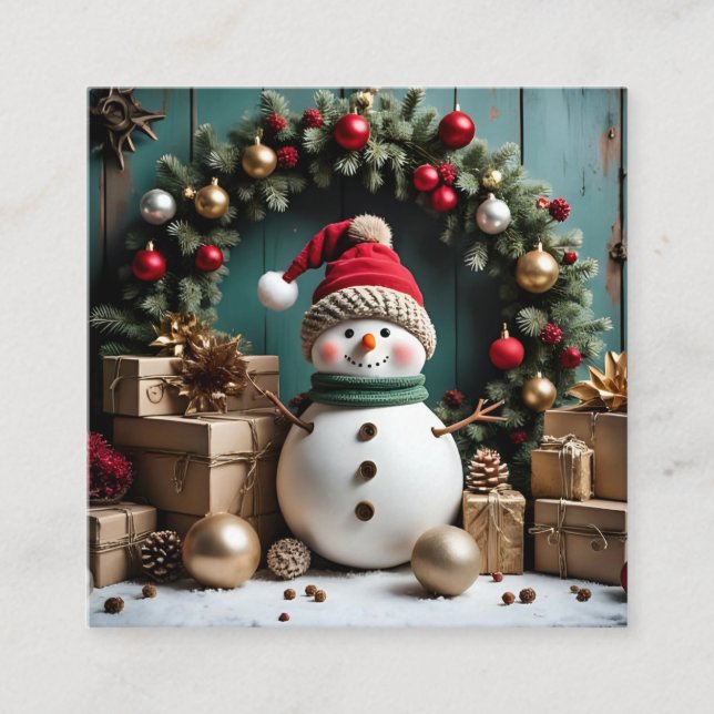 Noël Vintage - Cartes de fermeture (Devant)