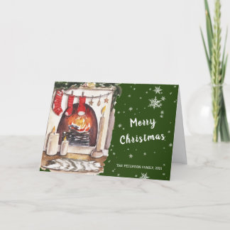 Noël Vintage | Cartes de fin de année de cheminée 