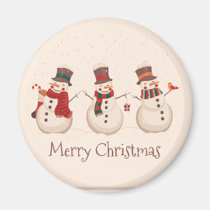 Noël vintage classique des neigeurs Magnet