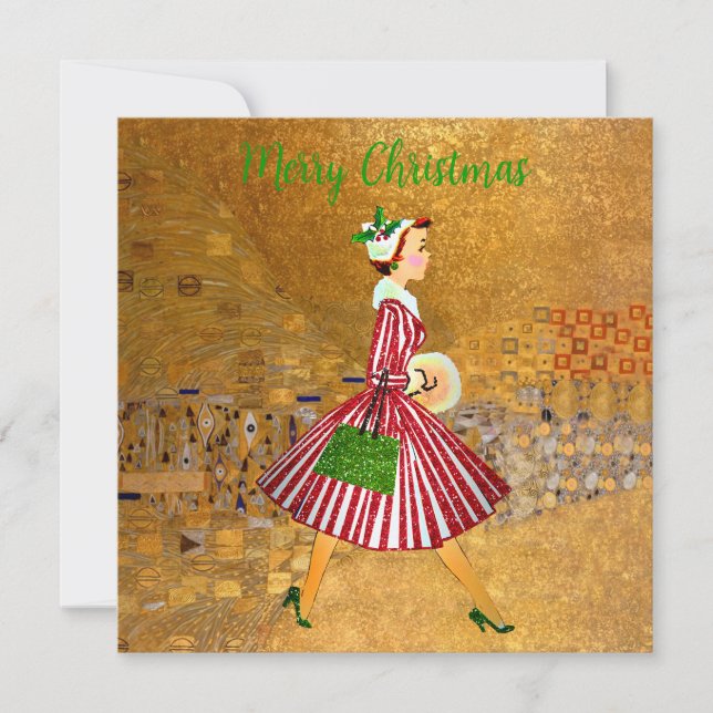 Noël Vintage Lady Gold (Devant)