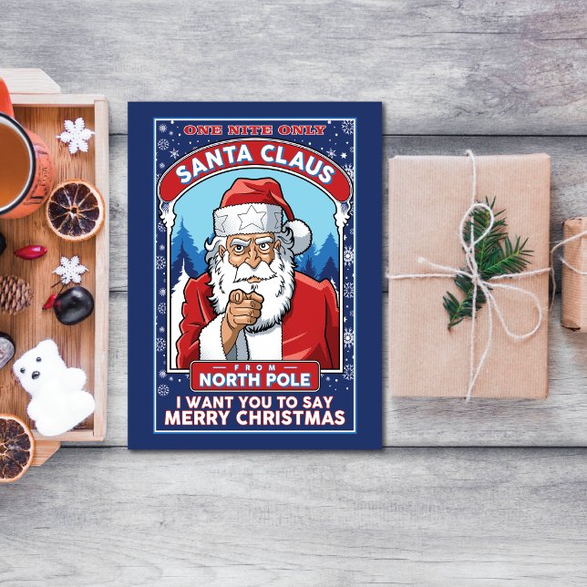 Noël Vintage Père Noël dit Joyeux Noël (Créateur téléchargé)
