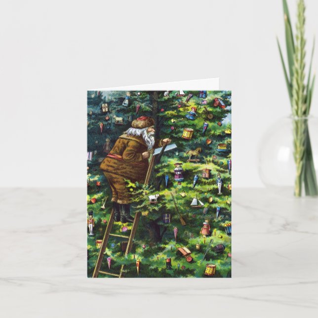 Noël vintage, Père Noël victorien Merci (Devant)