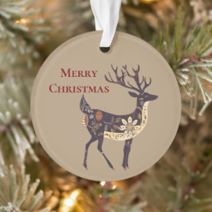Noël Whimsical Brown Deer
