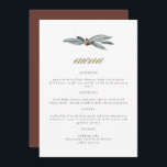 NOEL Winter Berry Christmas Holiday Menu Mariage<br><div class="desc">Ce menu du dîner est composé de verdure d'hiver avec des baies bordeaux et une police de caractères de calligraphie dorée. Ce menu est l'ajout parfait à votre mariage d'hiver ou à votre dîner de Noël. Associez n'importe quel article de la collection HOLLY pour un look cohésif.</div>