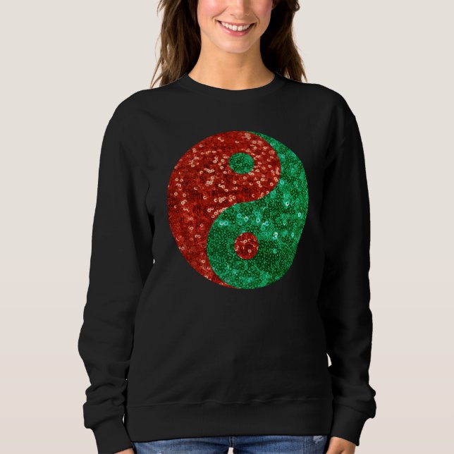 noël yin yang femmes sweatshirts (Devant)
