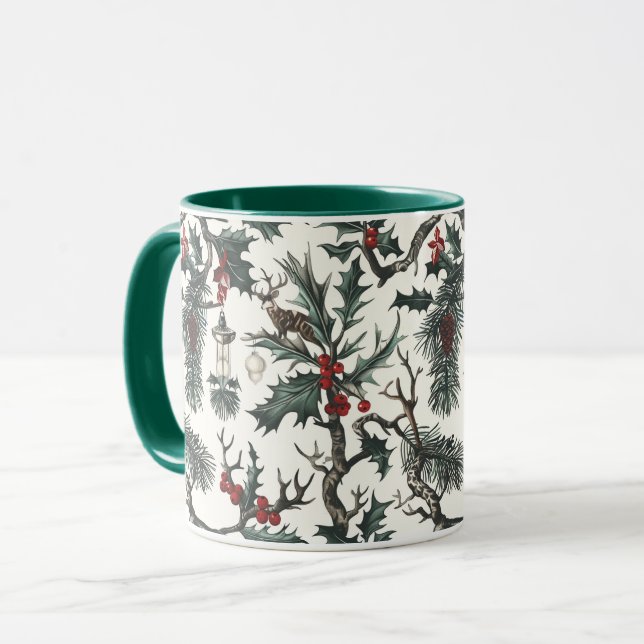 Noël/Yule Mugs | gothique, païen, vacances nordiqu (Devant gauche)