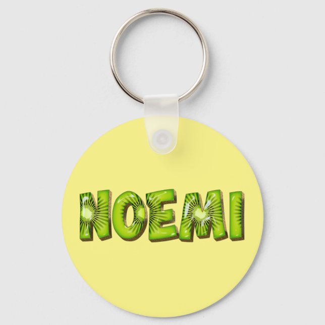 Noemi Name Kiwi Design Porte-clés (Recto)