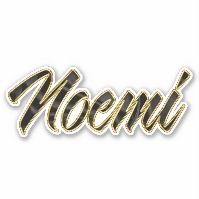 Noemi or noir Lettering Autocollant Sticker (Devant)