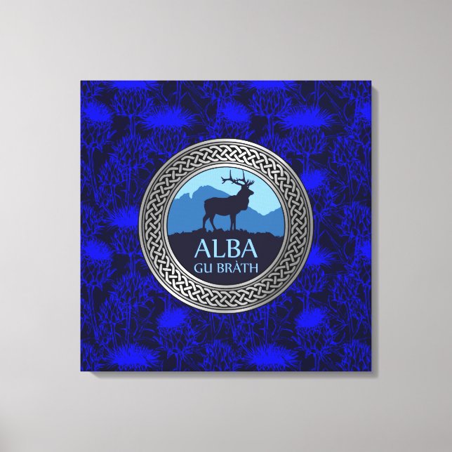 Nœud Alba Gu Brath sur Impression sur Toile de Cha (Recto)