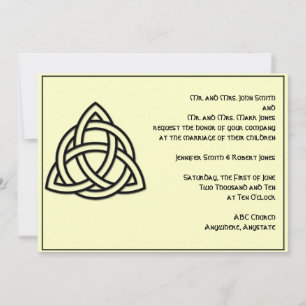 Noeud celtique en Faire-part de mariage ivoire noi