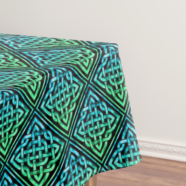 Noeud celtique - Nappe bleu vert noir (In Situ)