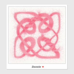 NŒUD CELTIQUE ROSE Autocollant vinyle 8"