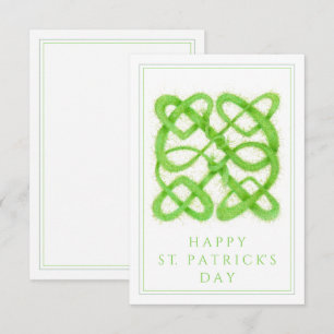 NŒUD CELTIQUE VERT Carte de la Saint-Patrick 3,5x5