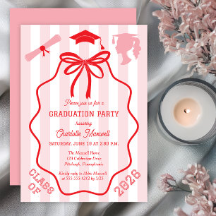 Noeud Coquet Invitation de Fête de Remise de Dip