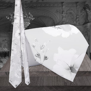 Nœud de cravate de mariage à fleurs de pivoine sur