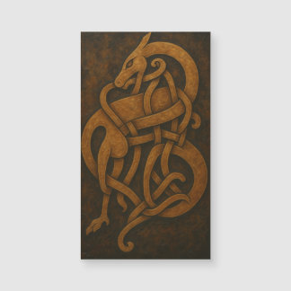 Nœud de serpent nordique ancien avec bordure celti