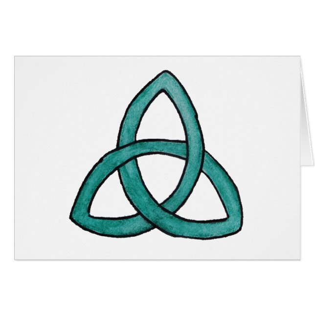 Noeud de trinité de turquoise (Devant horizontal)