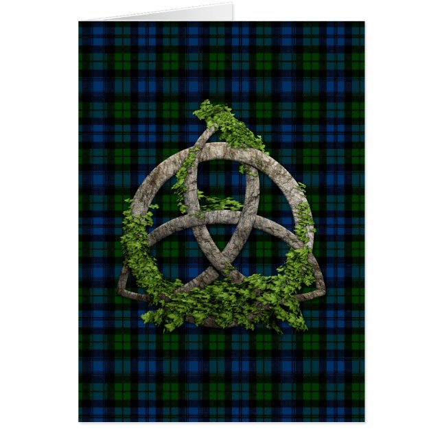 Noeud de trinité et tartan celtiques de Campbell (Devant)
