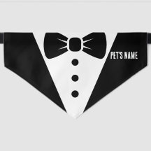 Nœud papillon noir en smoking pour chien personnal