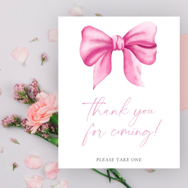 Nœud papillon rose - Merci d'être venu Affiche (Créateur téléchargé)