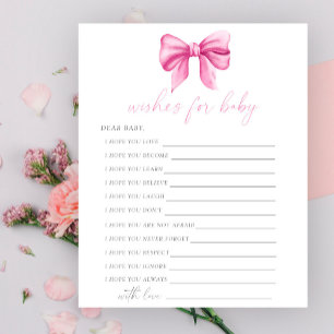 Nœud rose - Jeu de fête vœux pour jeu de bébé