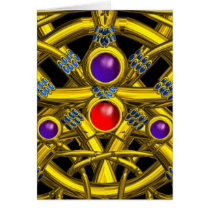 NOEUDS CELTIQUES D'OR AVEC DRAGONS DOUCES