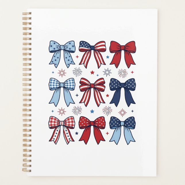 Nœuds Coquette Patriotique Design Vectoriel Vintag (Devant)
