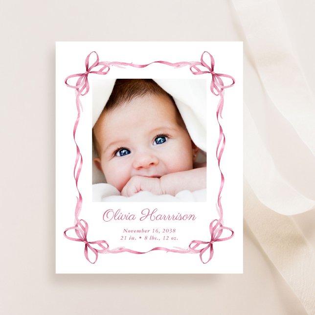 Nœuds de Coquette Annonce de Naissance de Bébé Fil (Créateur téléchargé)